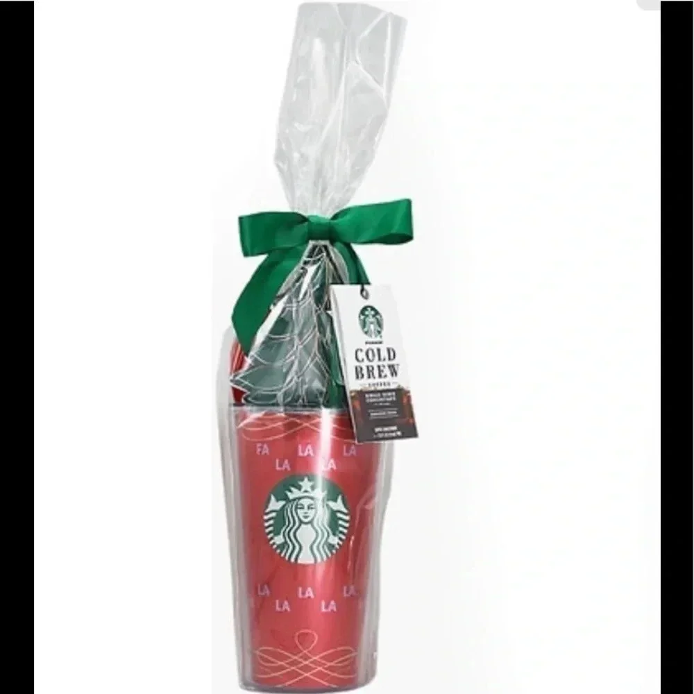 Starbucks 16 oz Holiday Tumbler With Straw 16 oz Red